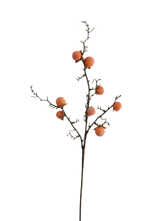 Faux Persimmon Fruits-34.6"