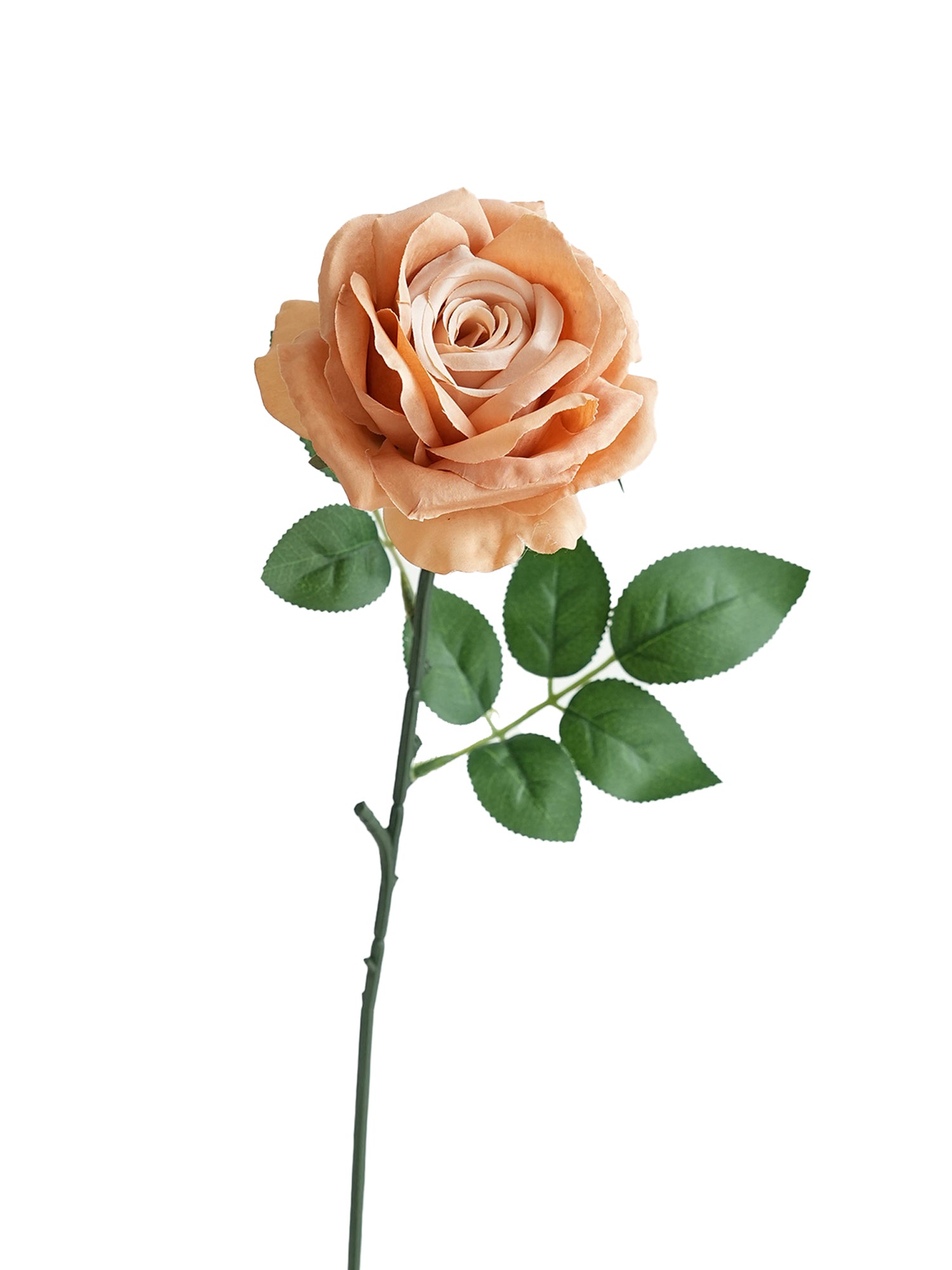 Simulated Velvet Rose Faux Flower  -19.6"