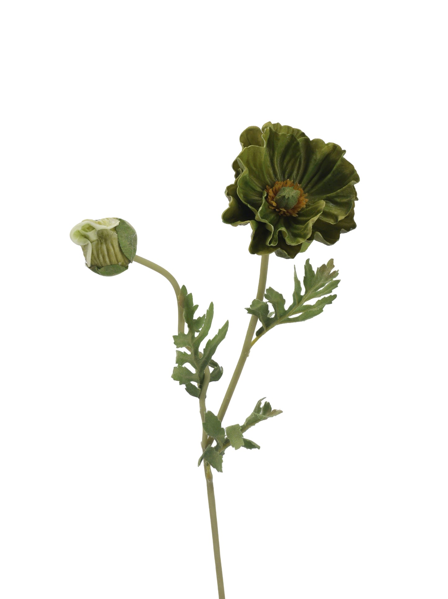 Faux Poppy Spray With Buds - 22.4"