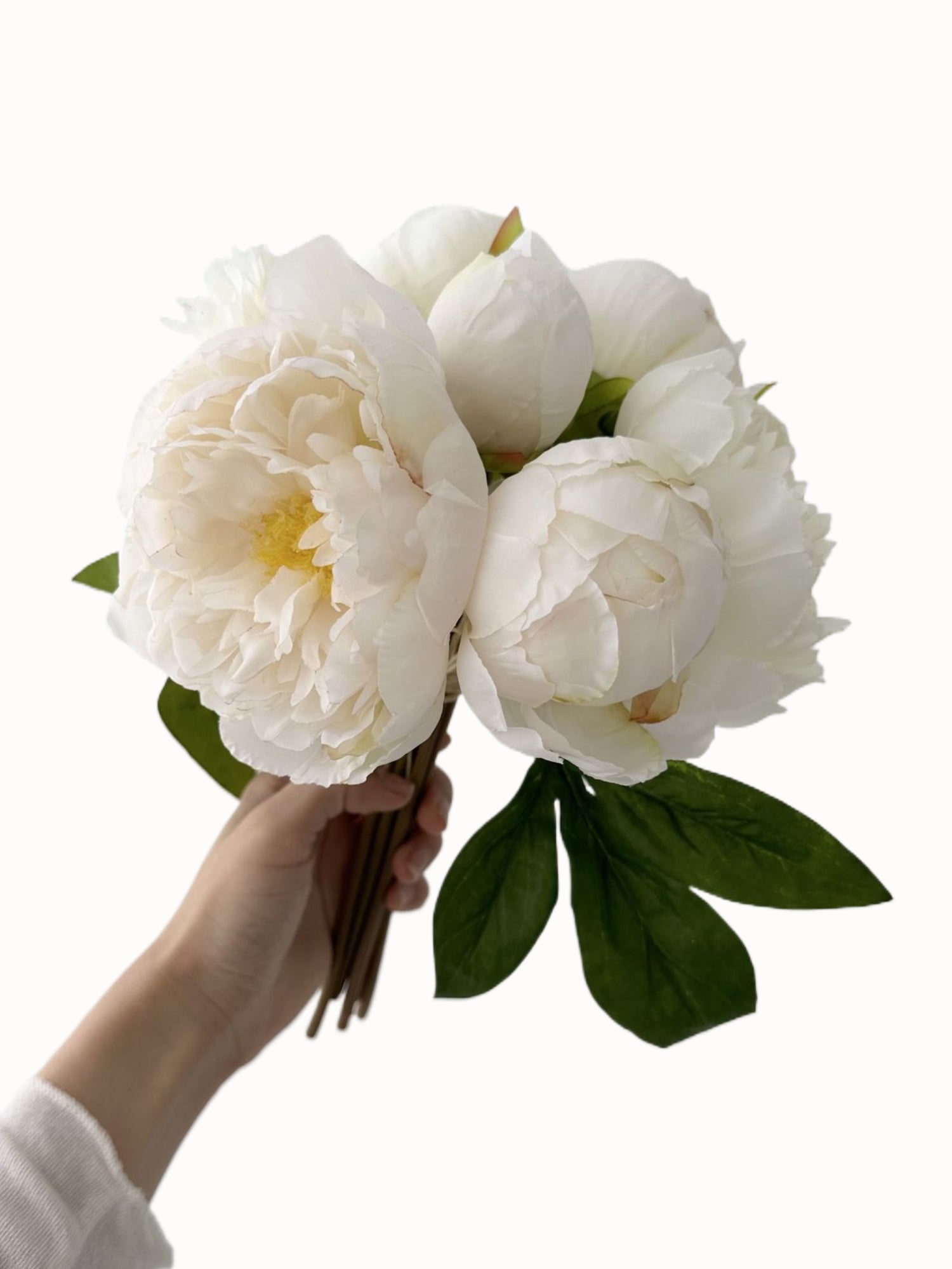 Realistic Artificial Peony Bouquets-11.4"