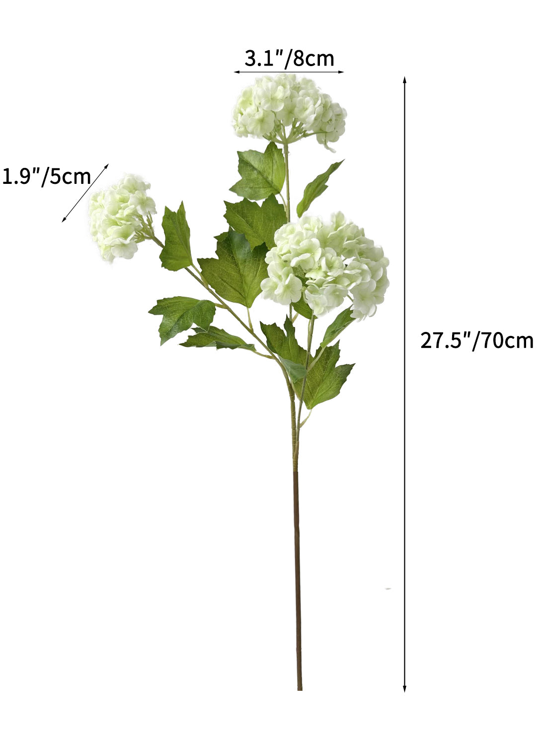 Artificial Viburnum macrocephalum flowers with a real touch- 26.4"