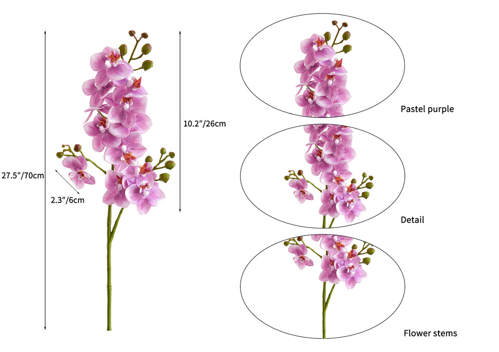 Real Touch Lavender Artificial Phalaenopsis Orchid  -27.5"