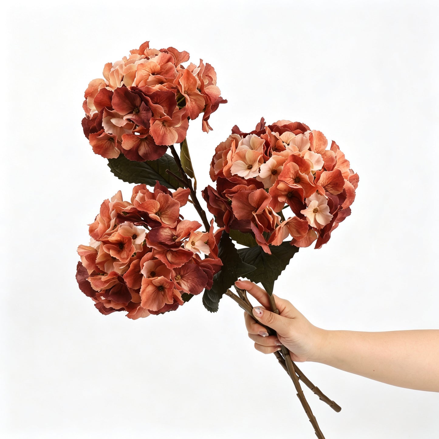 Artificial Real Touch Hydrangea Stem - 20.5"