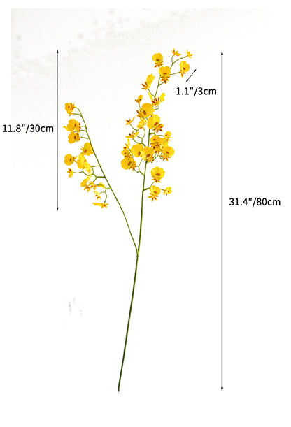 Artificial Dancing Orchids in Yellow-31.5"