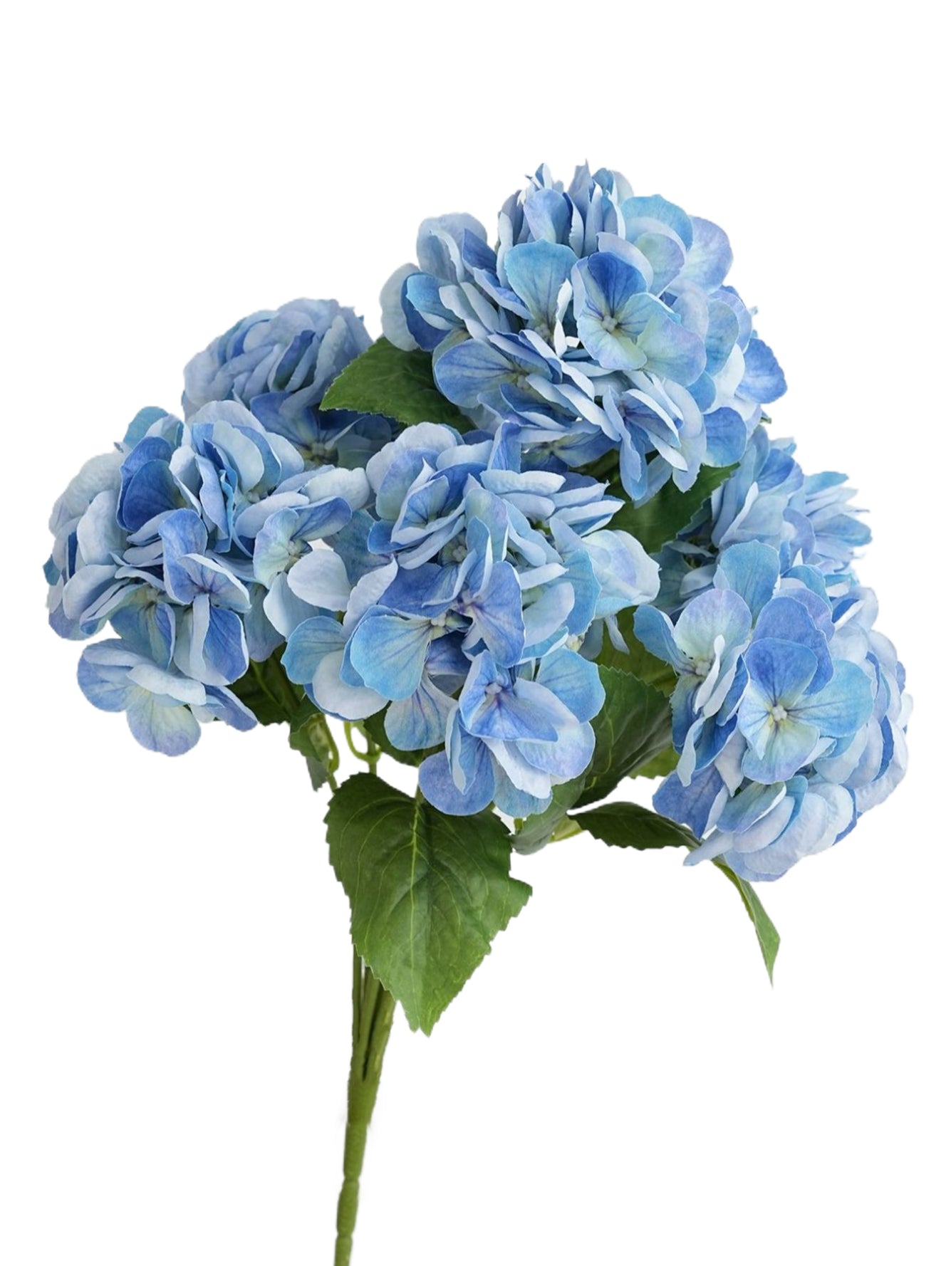 Artificial hydrangea flowers with multiple flower heads - 17.3"