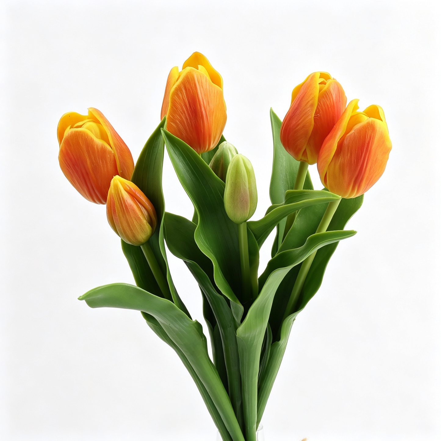 Natural Real‑Touch Tulip Bouquet‑15"