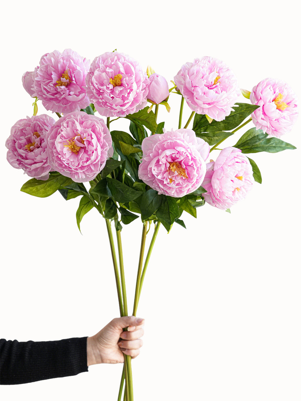 A bunch of artificial peony flowers with 3 blooms-29.5 "