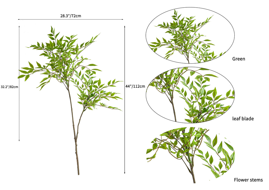 Artificial Nandina domestica with large branches - 44"