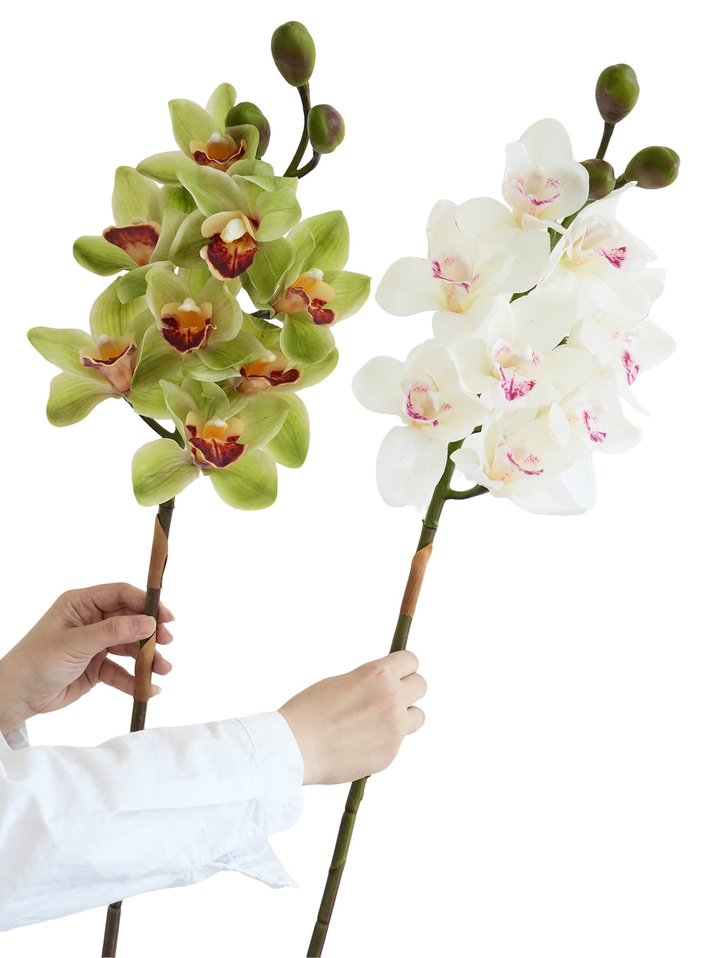 Large Natural Touch Artificial Cymbidium Orchids -30.3"
