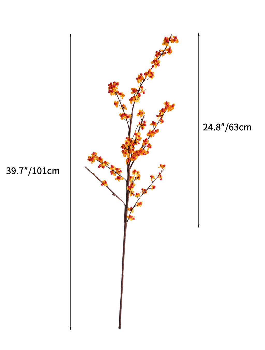 Large-Sized Faux Celastrus Orbiculatus Flowers  -39.7"