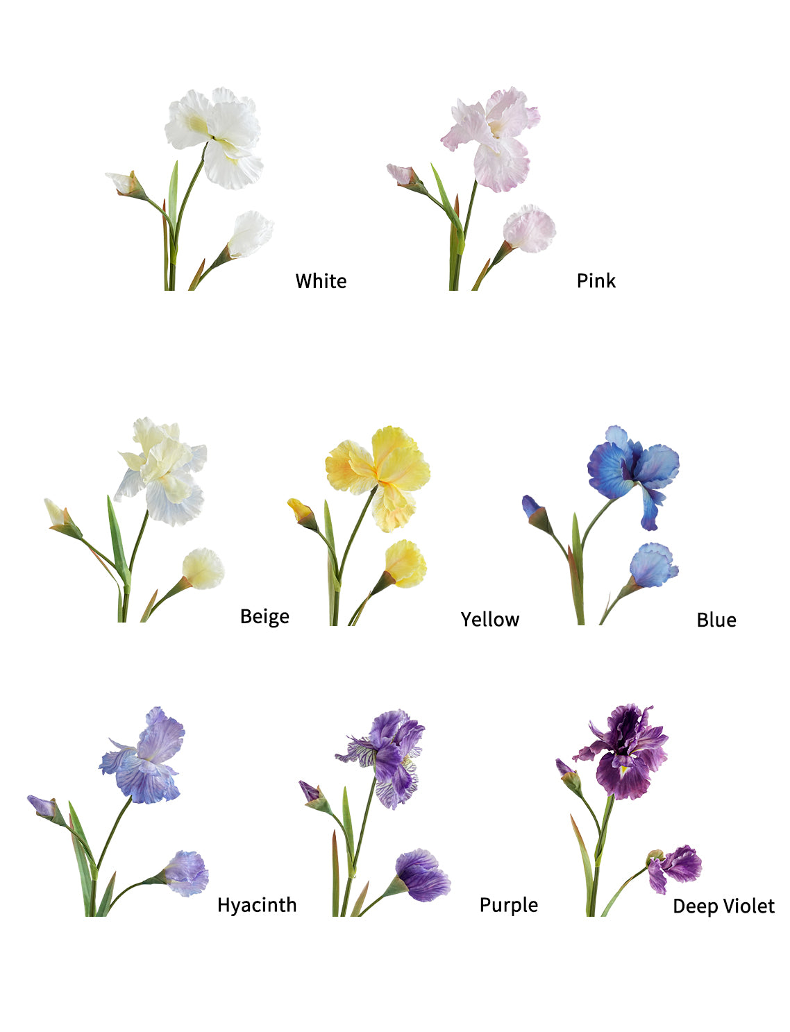 Artificial Iris Flowers of Luxurious Quality-31.1"