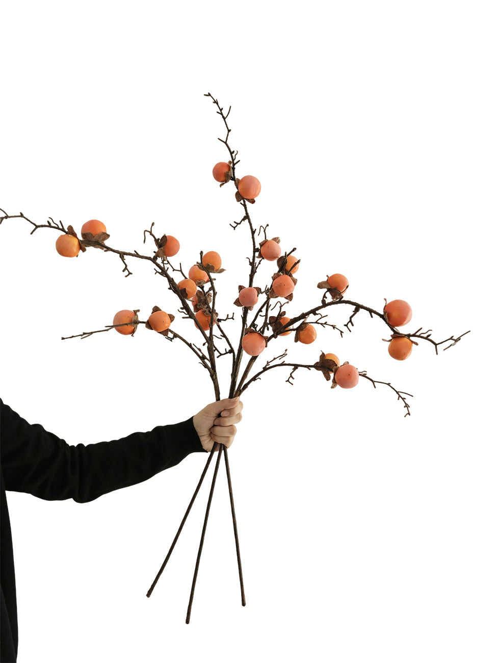 Faux Persimmon Fruits-34.6"