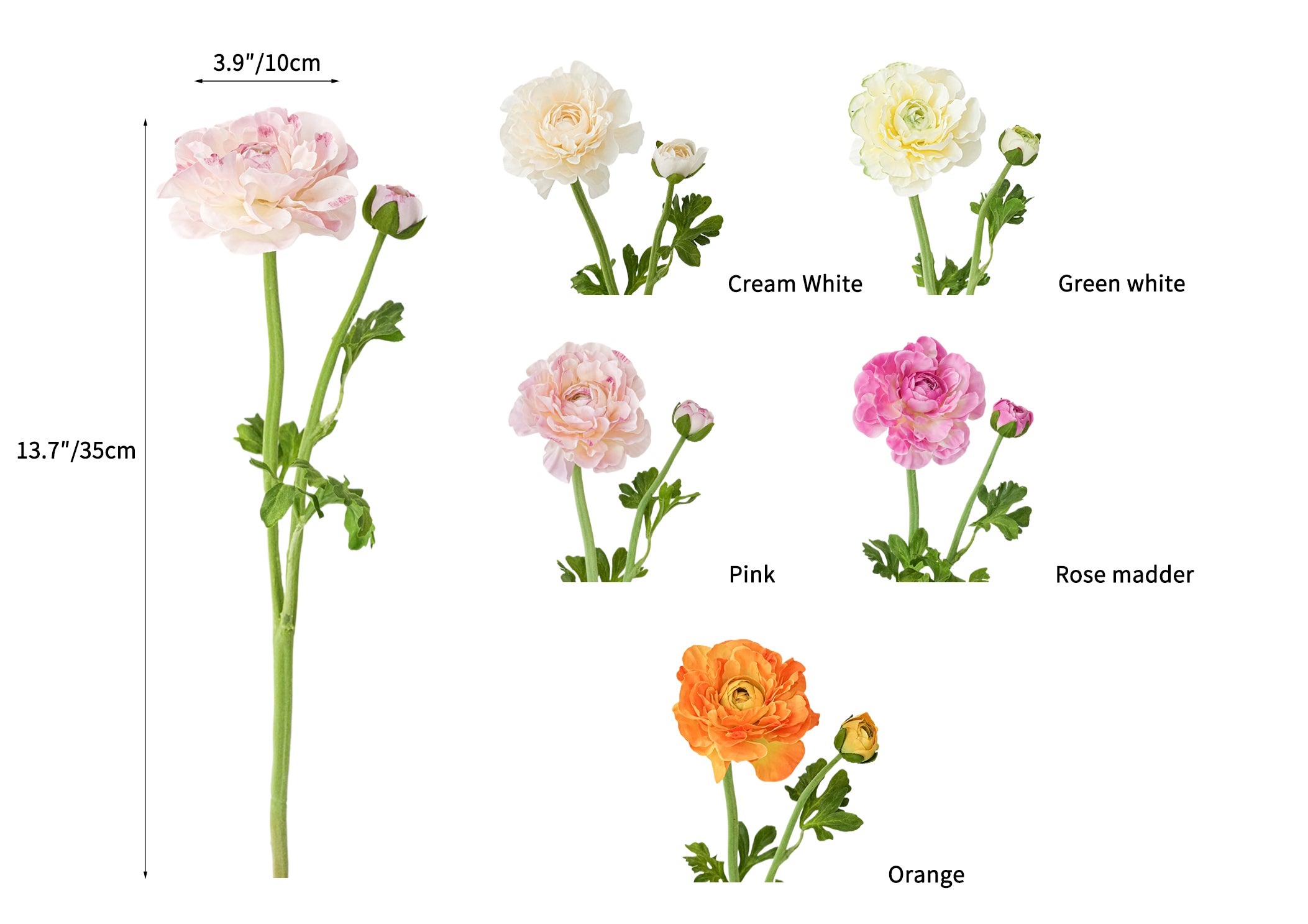 Faux Ranunculus Flower -20.8"