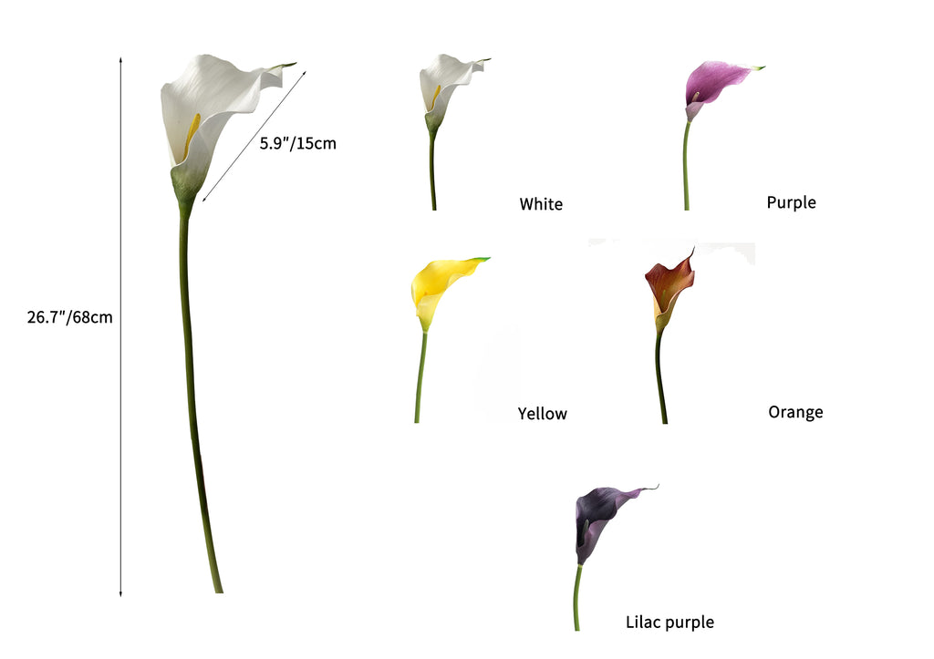 Large Fake Calla Lily with Gentle Hues -26.7"
