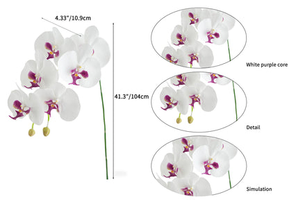 Faux Real Touch Orchids in White -41.3"