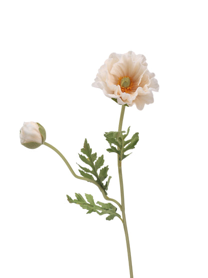 Faux Poppy Spray With Buds - 22.4"