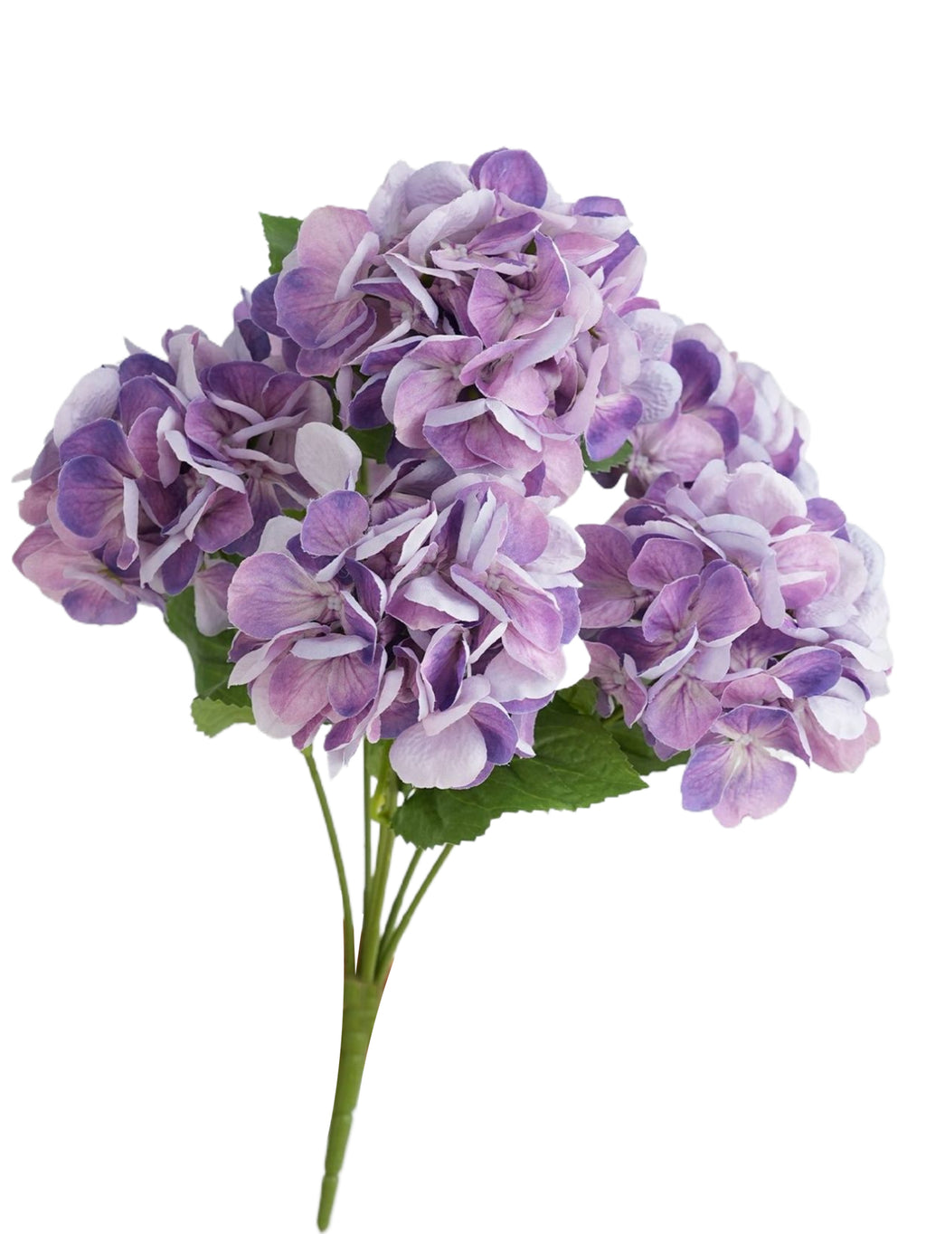 Artificial hydrangea flowers with multiple flower heads - 17.3"