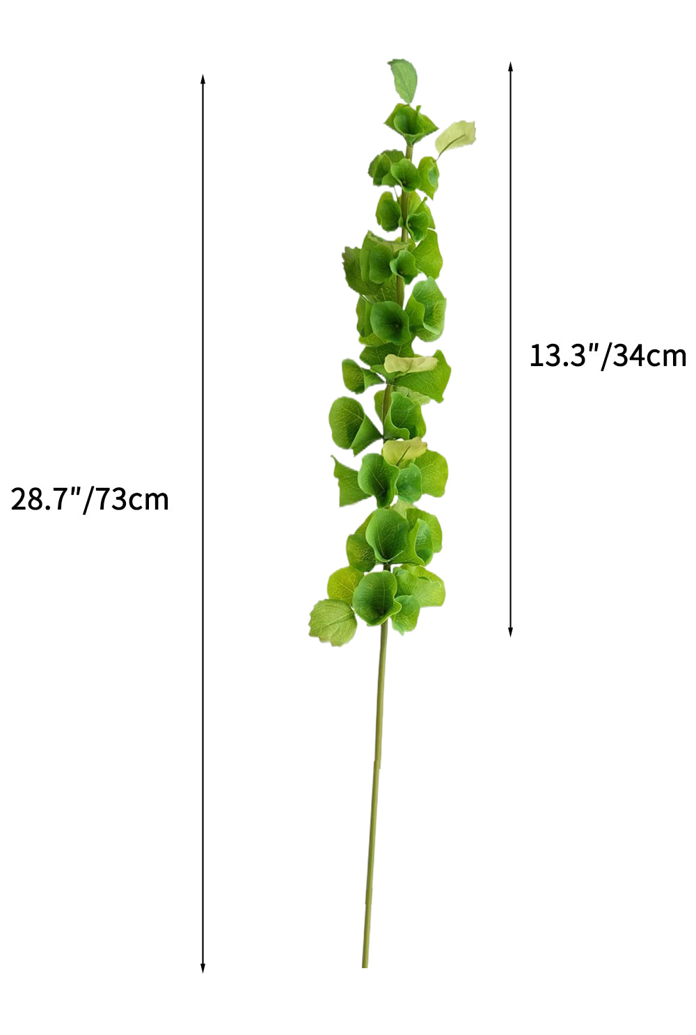 Small-sized artificial green plants with shell-shaped leaves - 28.7"