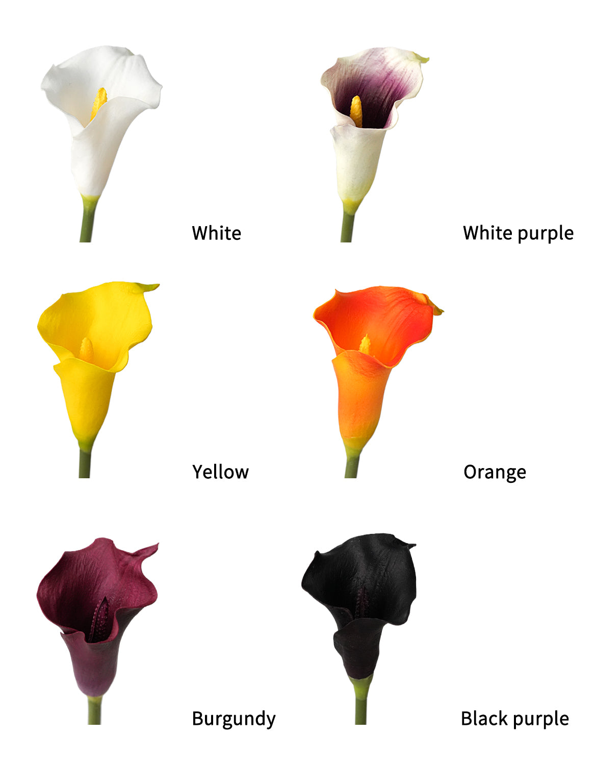 Artificial calla lily flowers - 25.9"
