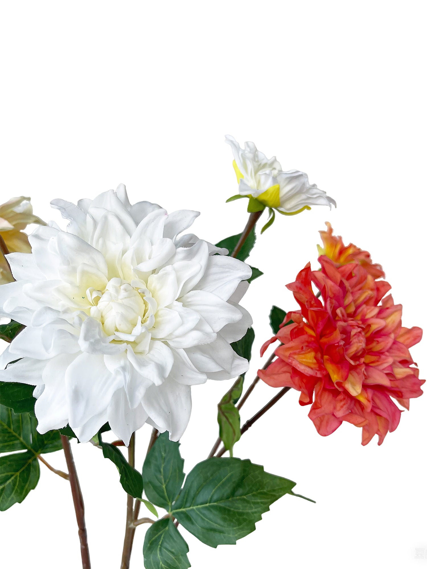 Artificial dahlia flowers with a realistic touch - 23.6"