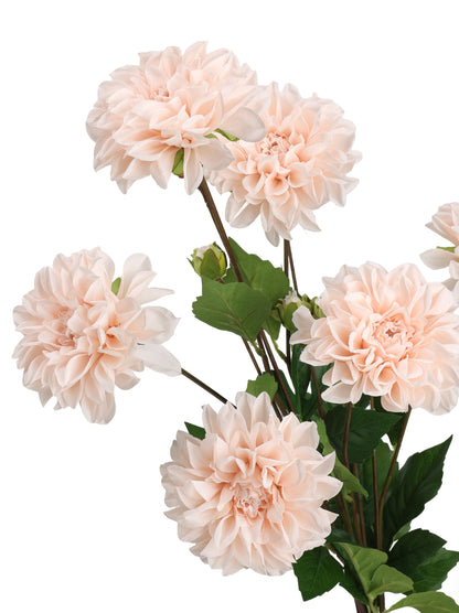 Faux Dahlia Spray With Buds - 22.8"