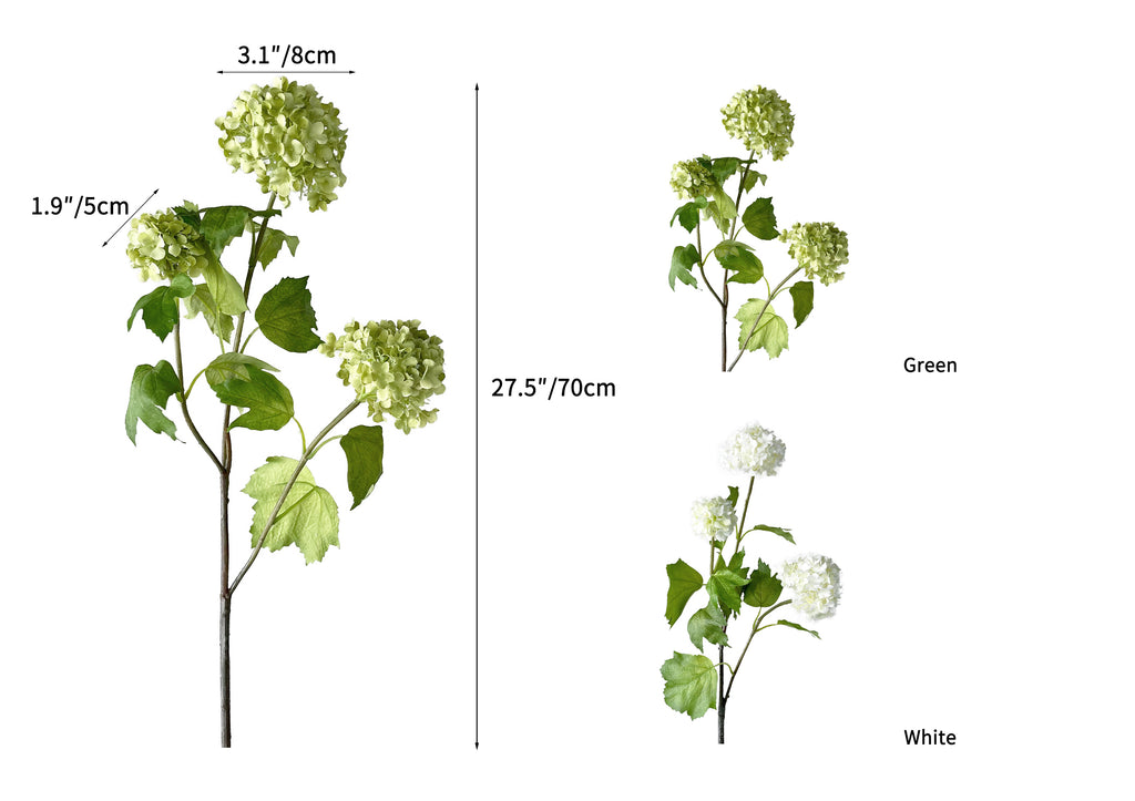 Artificial simulated Viburnum macrocephalum flowers-27.5 "