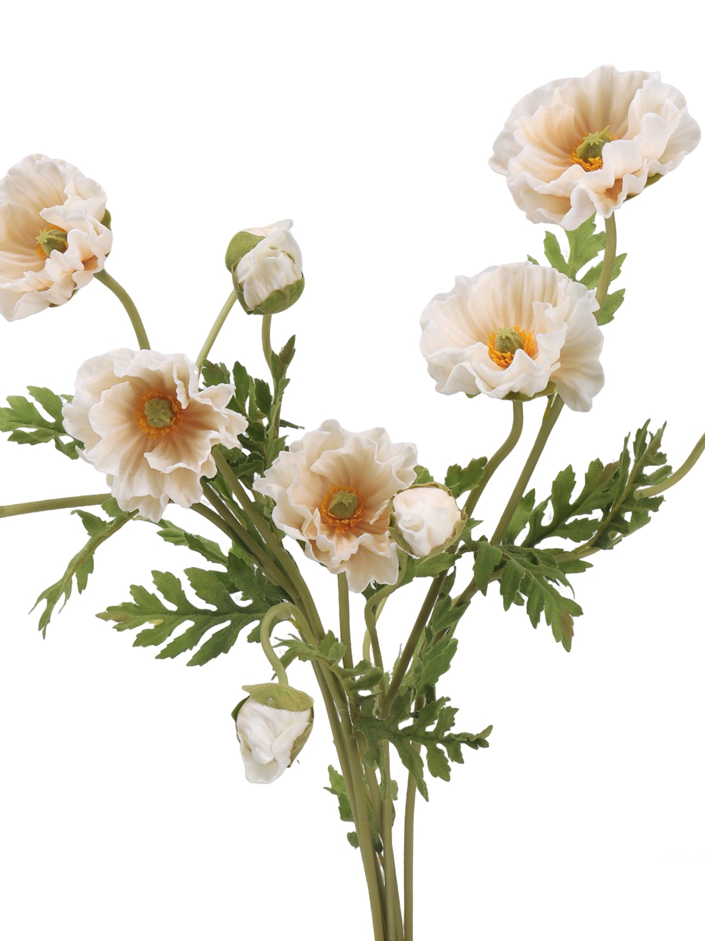 Faux Poppy Spray With Buds - 22.4"