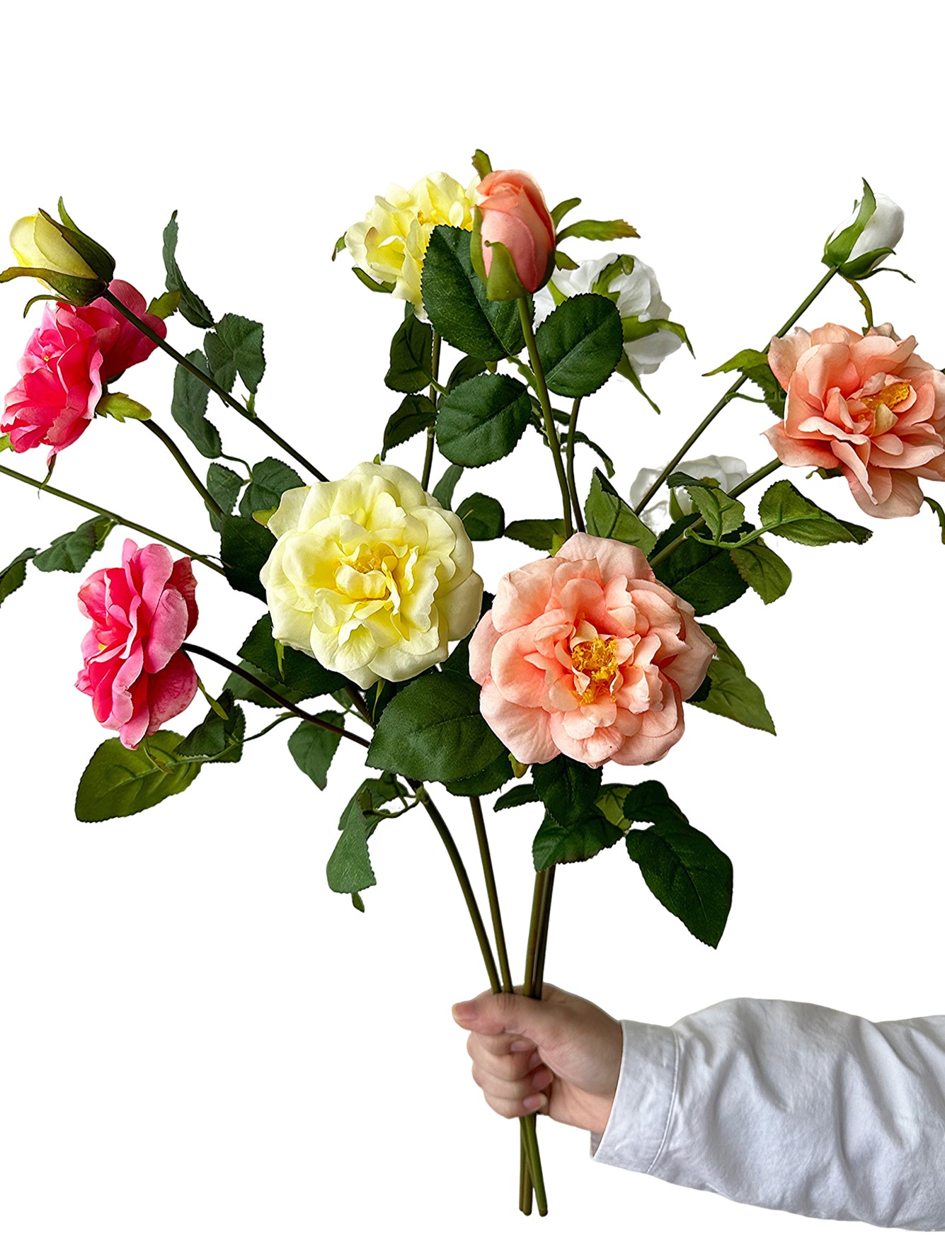 Artificial Rosa chinensis  -24.8"