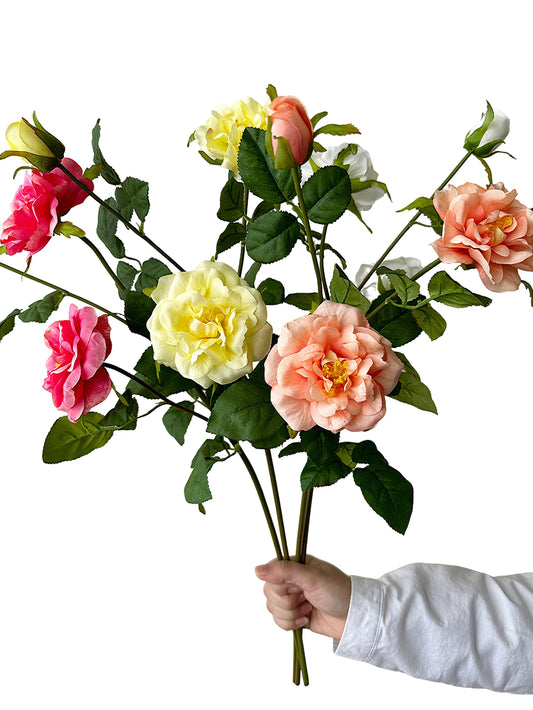 Artificial Rosa chinensis  -24.8"