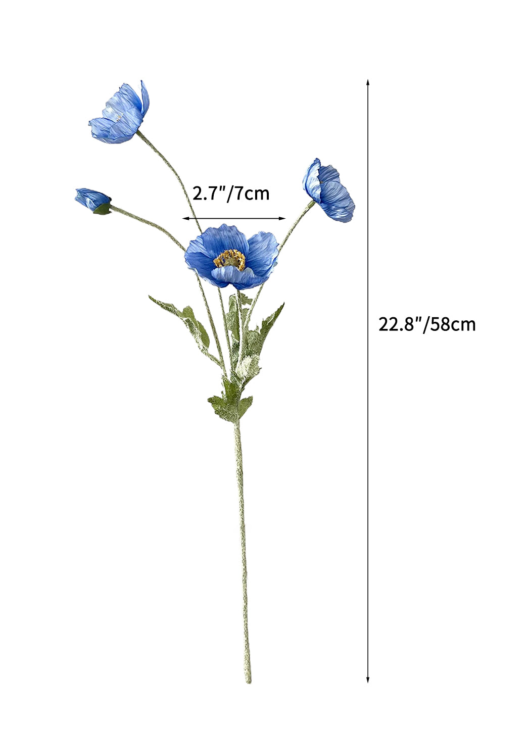 Artificial Poppy Flowers -22.8"