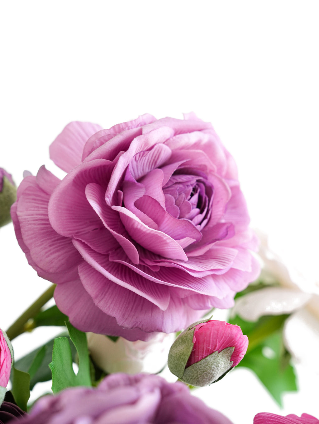 High - end Real Touch Faux Ranunculus - 21.6"