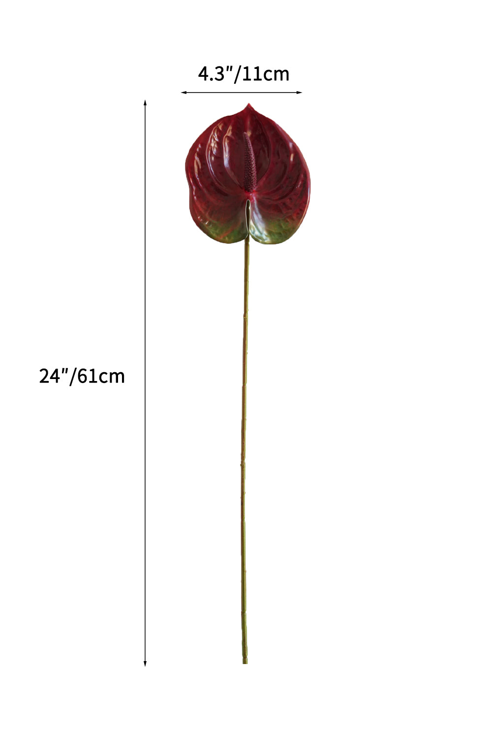 Small-sized artificial Anthurium flowers- 22.4"
