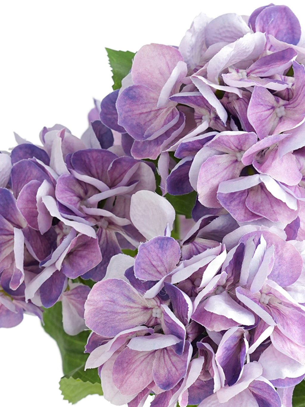 Artificial hydrangea flowers with multiple flower heads - 17.3"