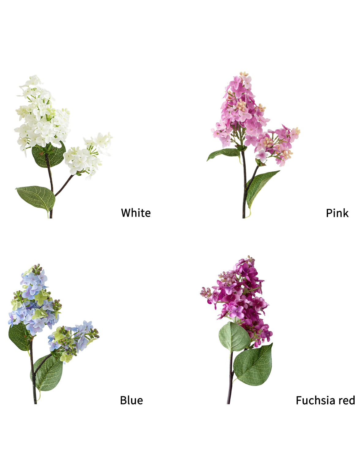 Artificial lilac flowers with short branches- 15.3"