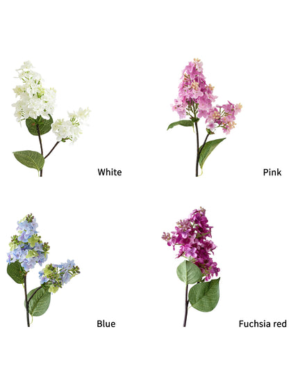Artificial lilac flowers with short branches- 15.3"