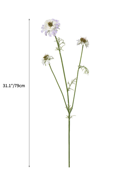 Faux Multi-Head Scabiosa Spray - 31.1"