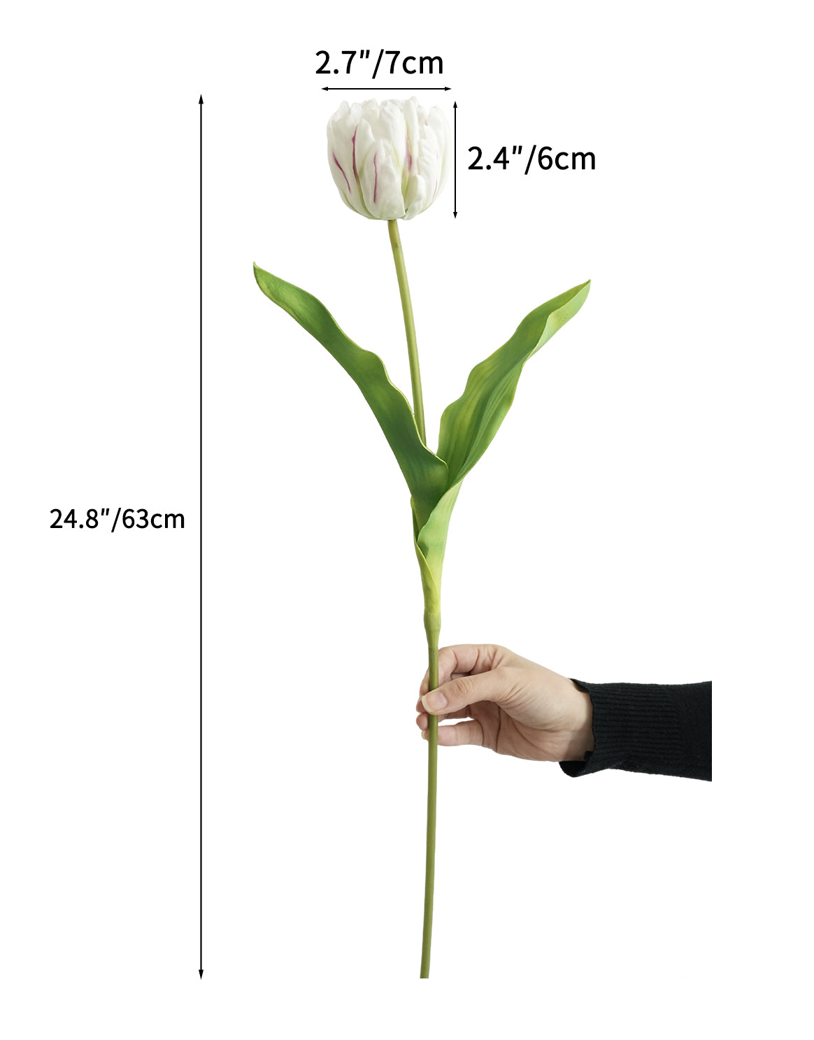 Faux Large Bloom Tulip Stem - 24.8"