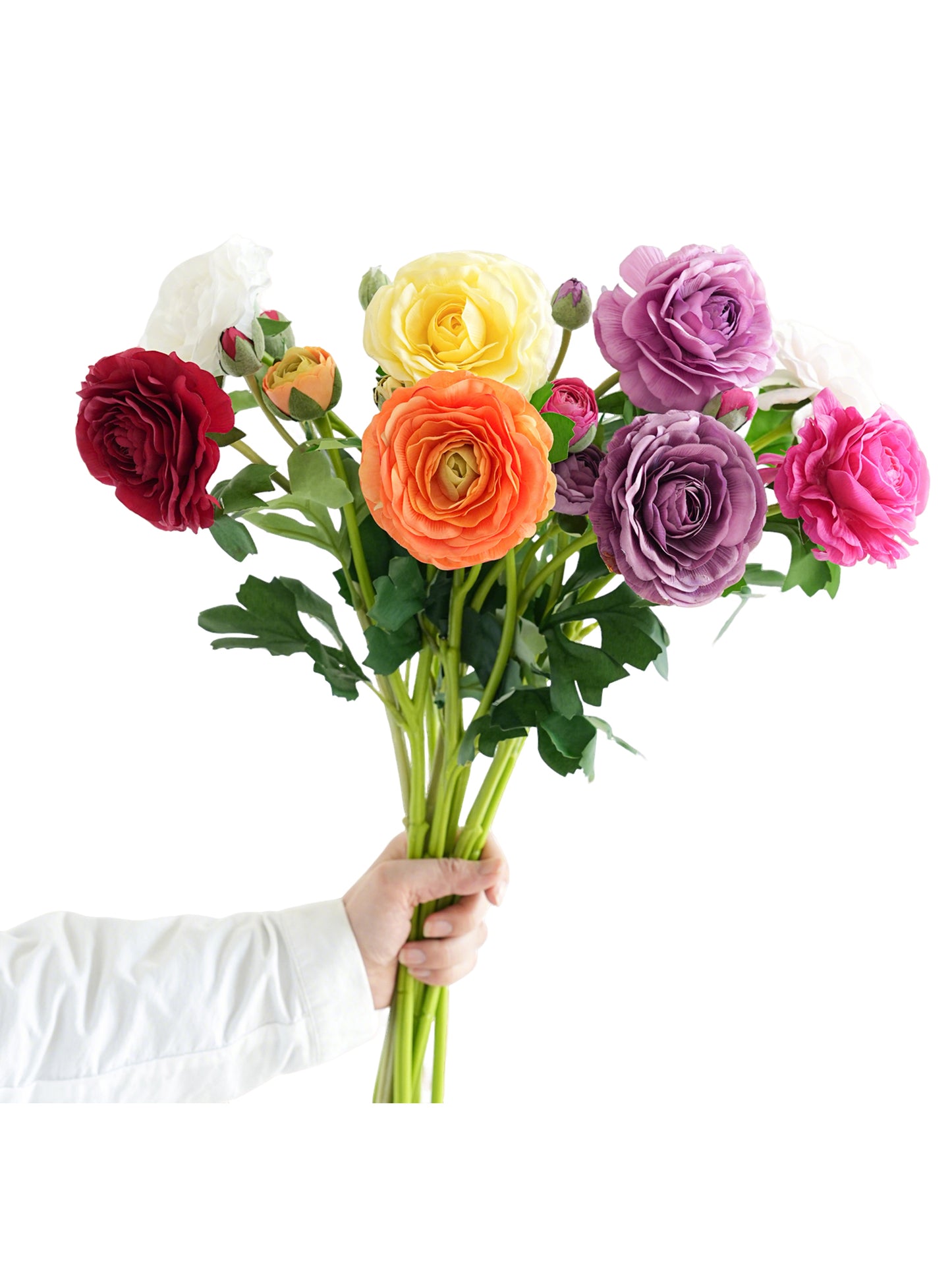 High - end Real Touch Faux Ranunculus - 21.6"