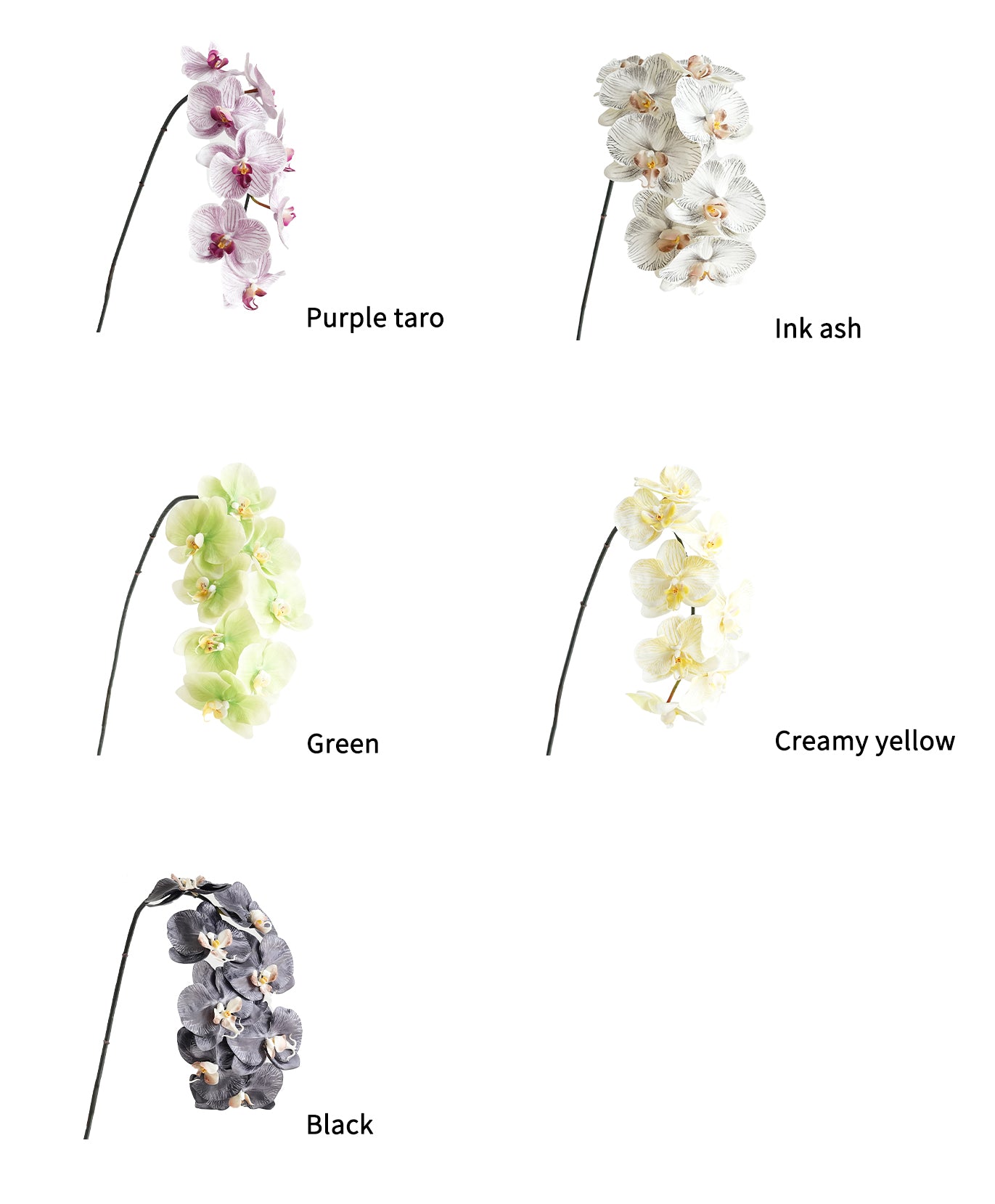 Artificial Phalaenopsis in Cream Color Palette-35"