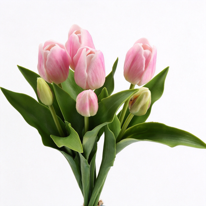 Natural Real‑Touch Tulip Bouquet‑15"