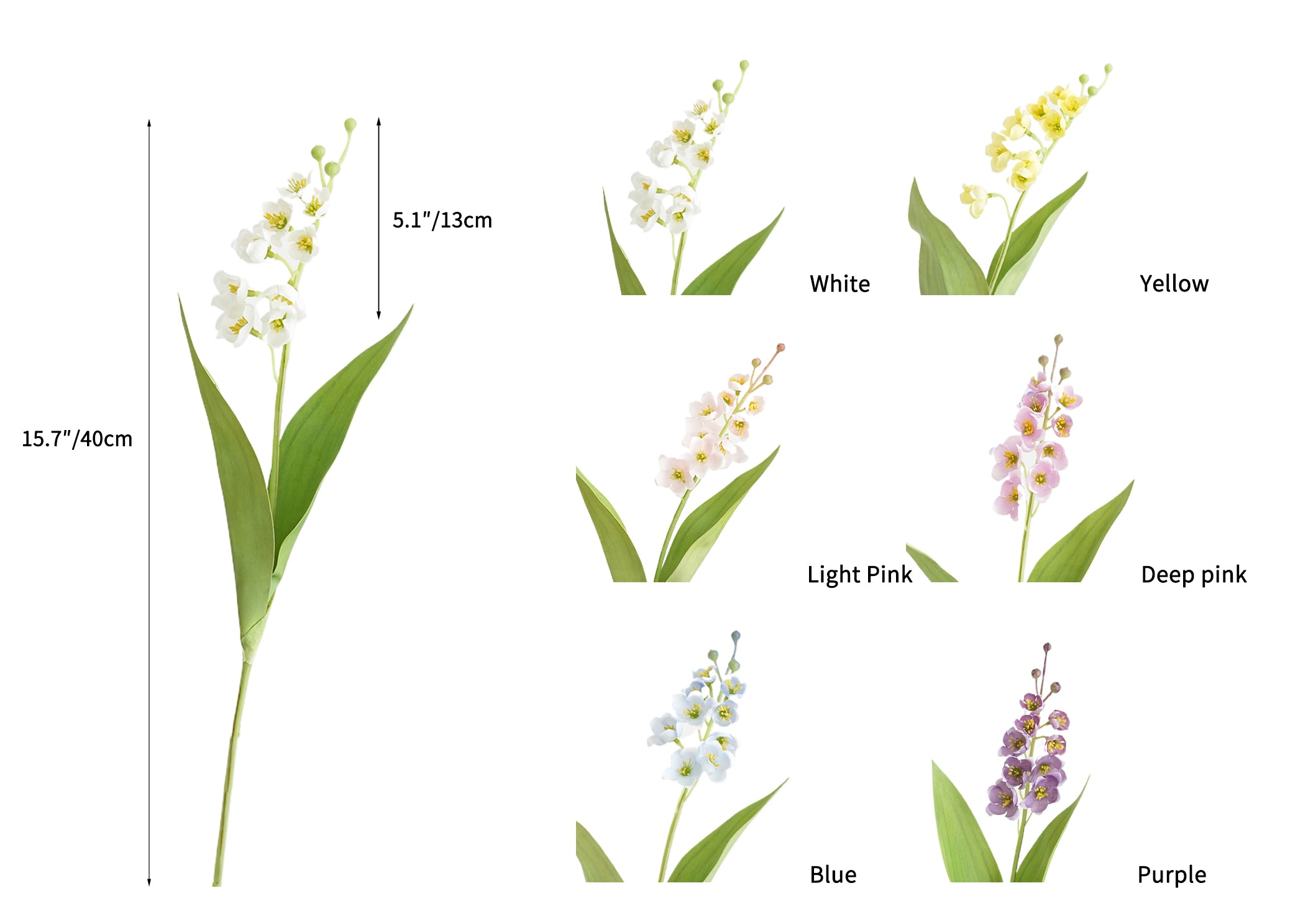 Artificial Lily of the Valley -15.7"