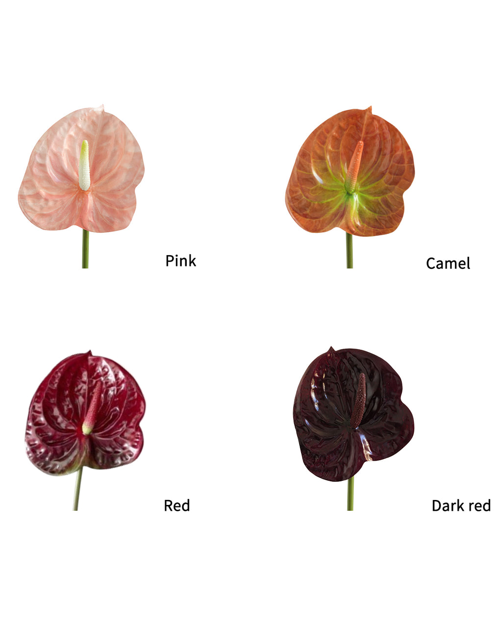 Small-sized artificial Anthurium flowers- 22.4"