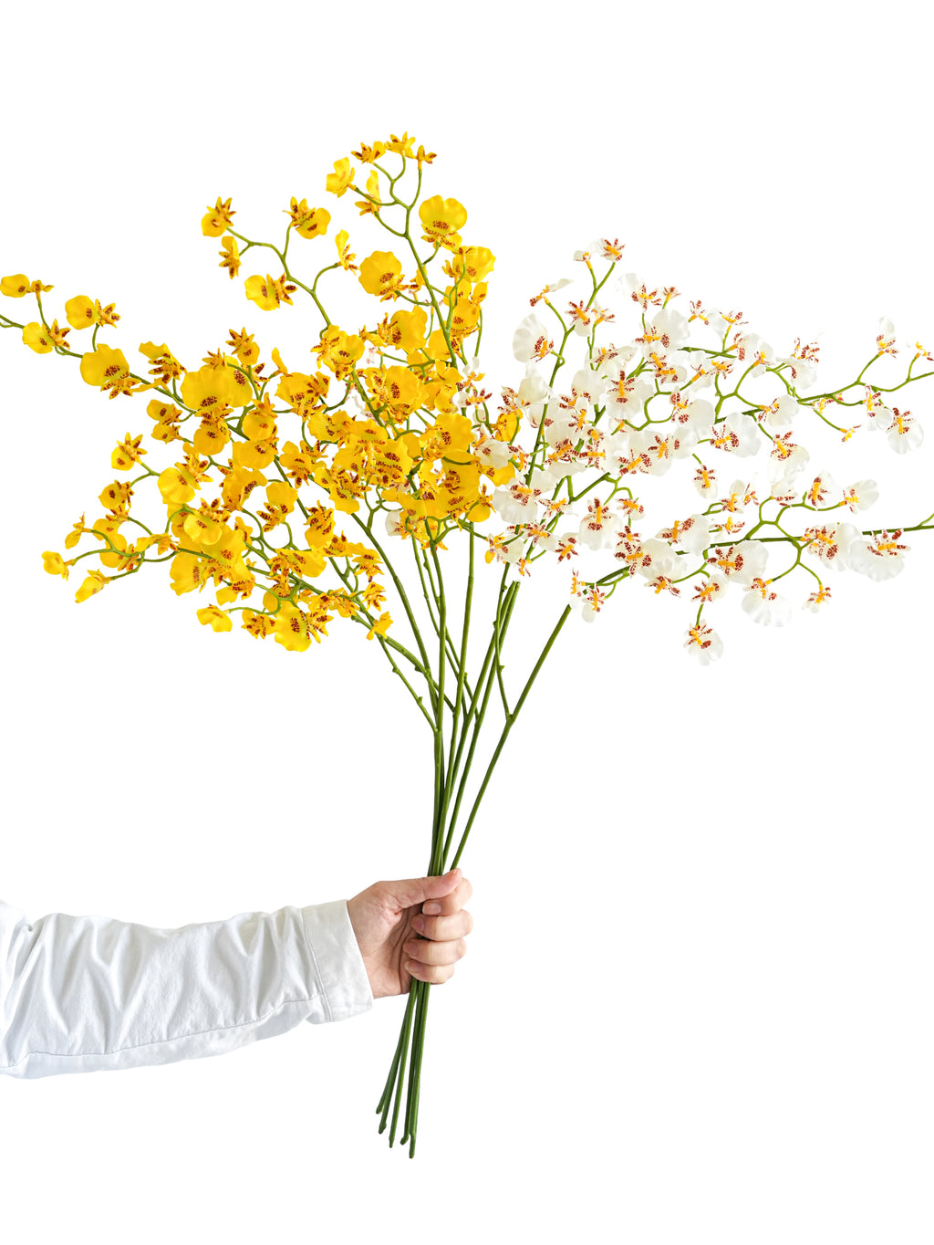 Artificial Dancing Orchids in Yellow-31.5"