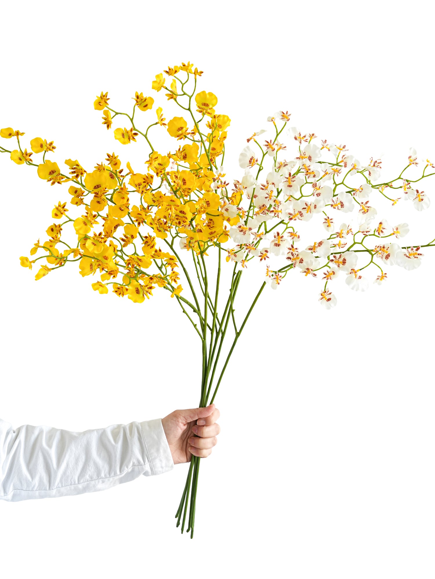 Artificial Dancing Orchids in Yellow-31.5"