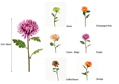 Large Double‑Petal Artificial Chrysanthemum‑23.6"