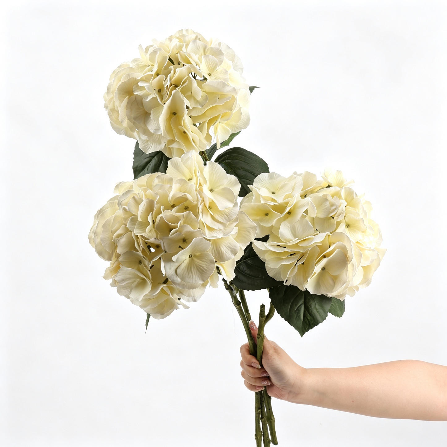 Premium Artificial Single‑Stem Large Hydrangea‑25.5"