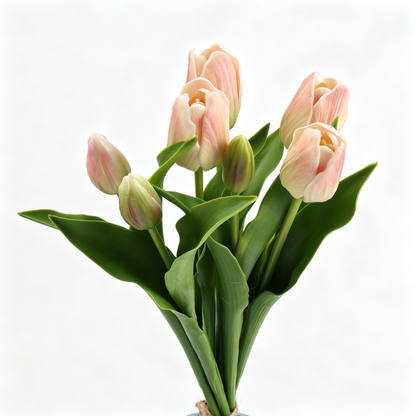 Natural Real‑Touch Tulip Bouquet‑15"