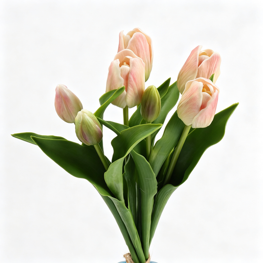 Natural Real‑Touch Tulip Bouquet‑15"