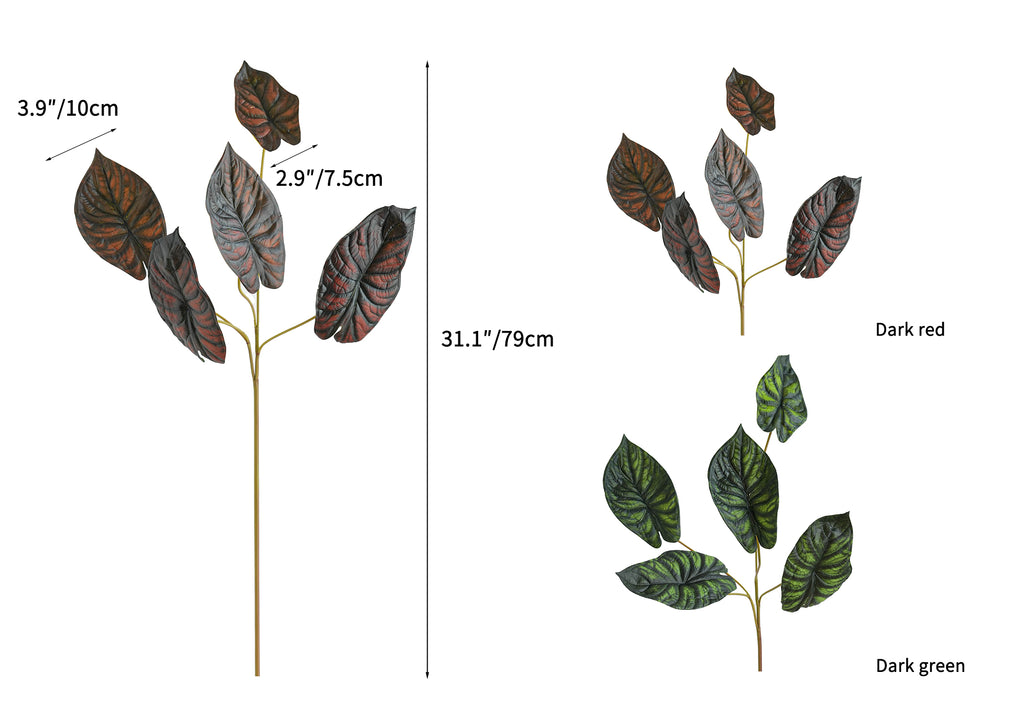 Faux Alocasia Leaves -31.1"