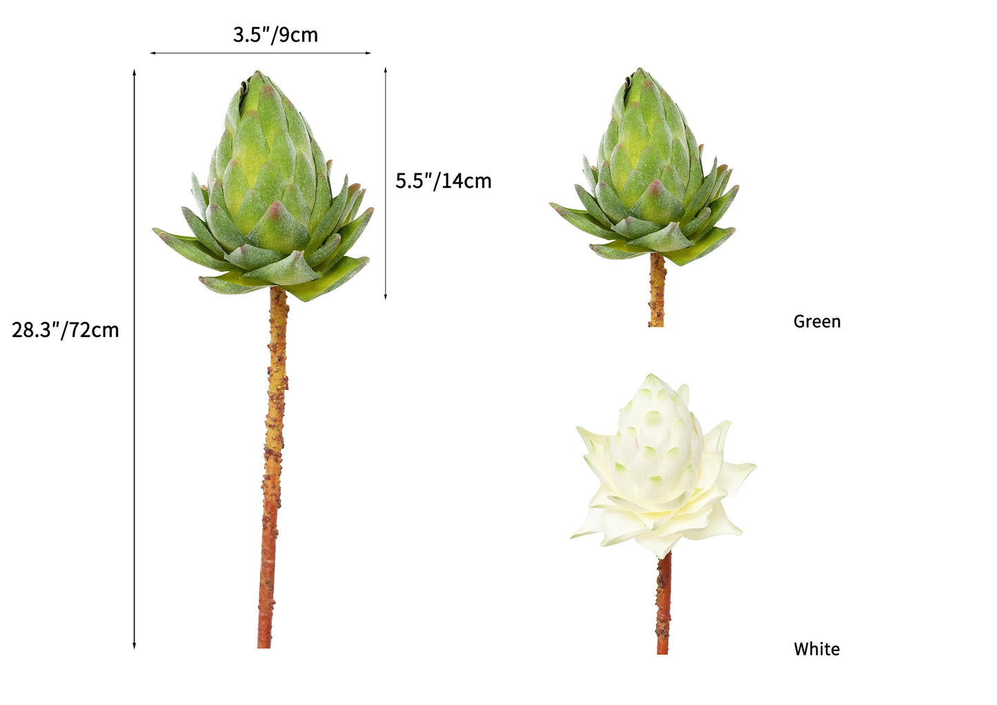 Luxurious artificial Protea cynaroides flowers- 28.4"